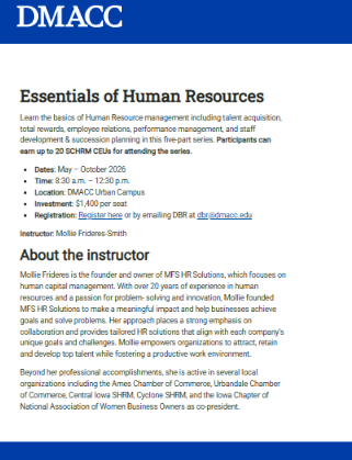 Essentials of Human Resources - DMACC Screenshot